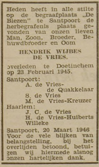 Hendrik Wijbes de Vries