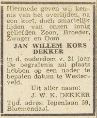 Jan Willem Kors Dekker